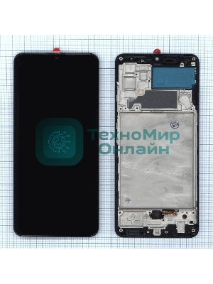 Дисплей для Samsung Galaxy A32 SM-A325F в сборе с тачскрином и рамкой (OLED) черный