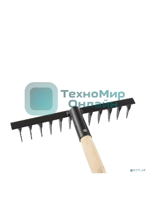 Грабли Сибртех 12-зубые, 300мм, с черенком, витые