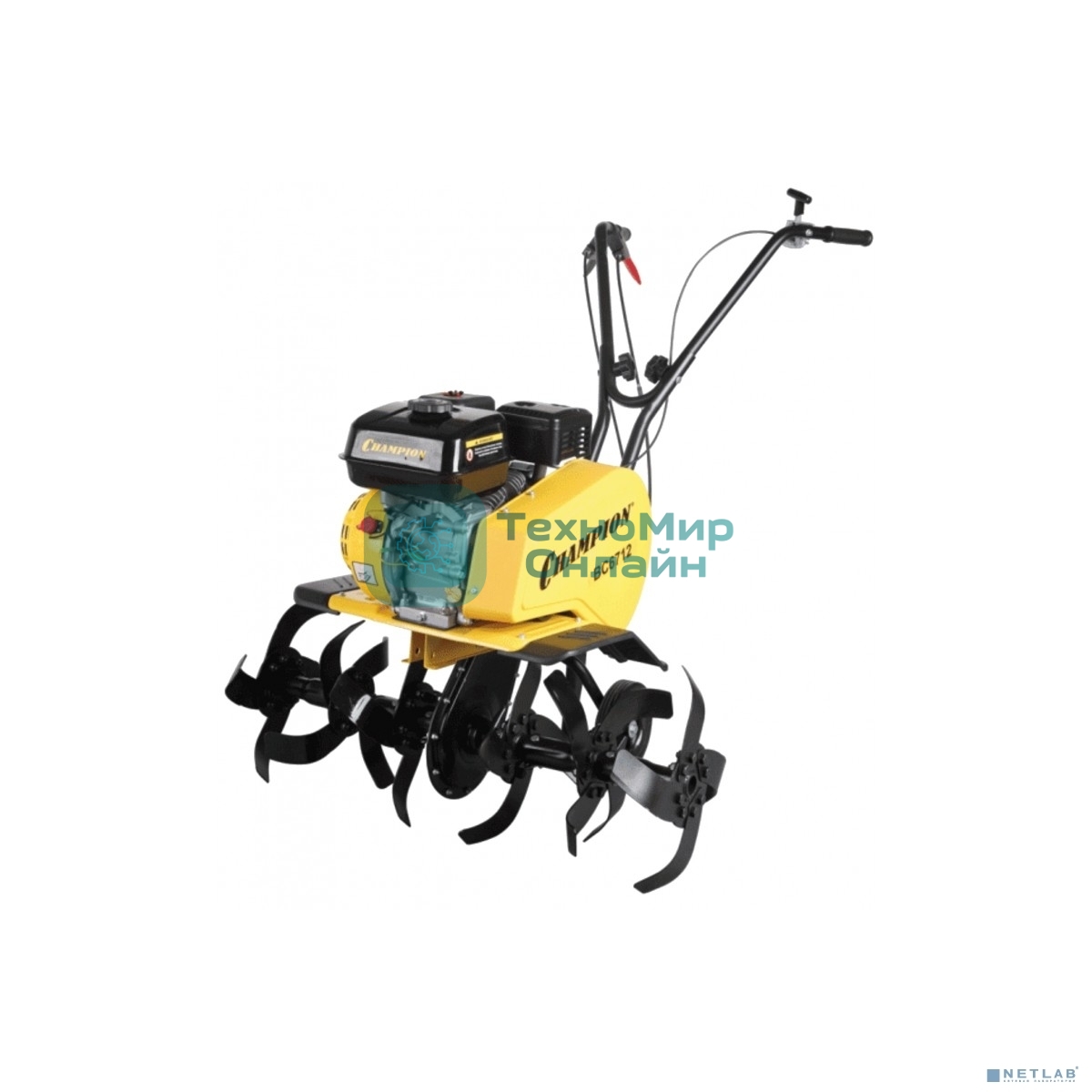 Мотокультиватор CHAMPION ВC 6712 (4,1/6,5 кВт/л.с. 196см3, вес 52кг, макс. обороты двигателя, 3600 обор./мин., глубина/ширина вспашки 330/300-550-850 мм, передаточное число (понижающее)30:1, количество скоростей (вперед/назад)1/1.)