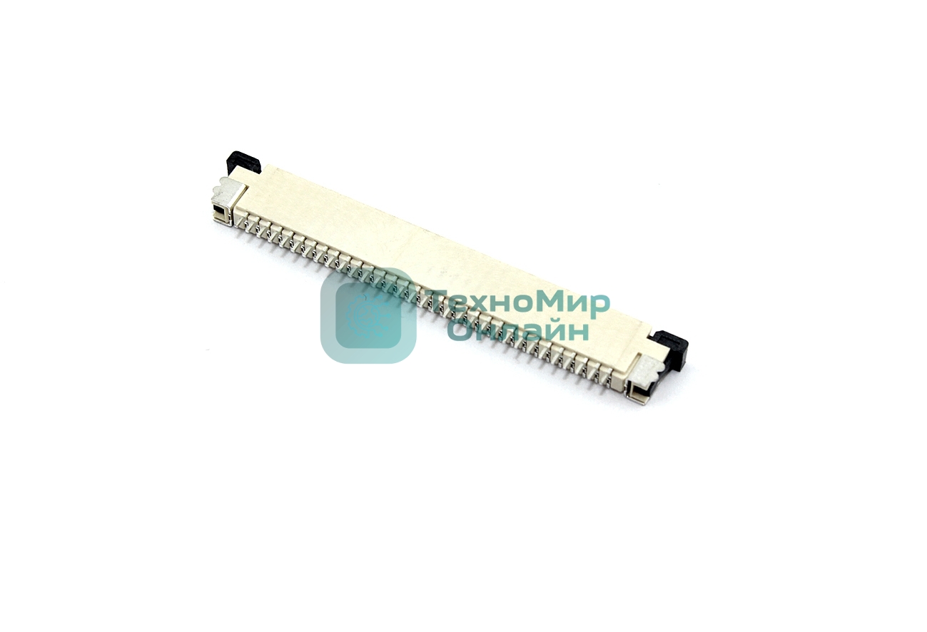 Разъем FPC Half Coverage Bottom Contact 1.0K-BX-32PWB 32 pin высота 2мм шаг 1мм