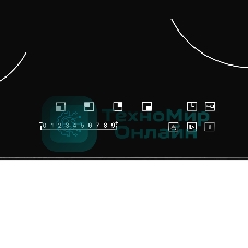 Встраиваемая варочная панель электрическая, 60 см, 4 конфорки, черный Monsher MHE 6002