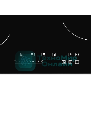 Встраиваемая варочная панель электрическая, 60 см, 4 конфорки, черный Monsher MHE 6002