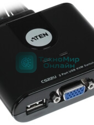 Переключатель ATEN CS22U-(A7) переключатель 2 PORT USB KVM SWITCH