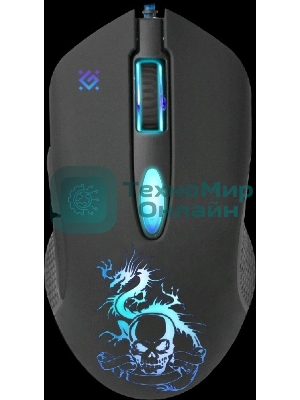 Мышь проводная Defender Sky Dragon GM-090L черный, 3200 dpi, USB, кнопки - 6