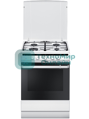 Плита газовая Hansa FCGW61000 белый, конфорок 4 шт, духовка 58 л, 60 см x 85 см x 60 см