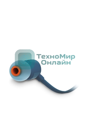 Проводные наушники JBL Tune 110 синий, внутриканальные, Jack 3.5 мм