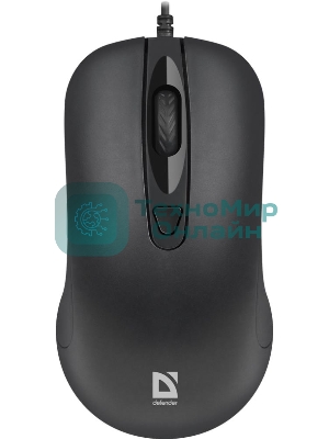 Мышь проводная Defender Classic MB-230 черный, 1600 dpi, USB, кнопки - 4