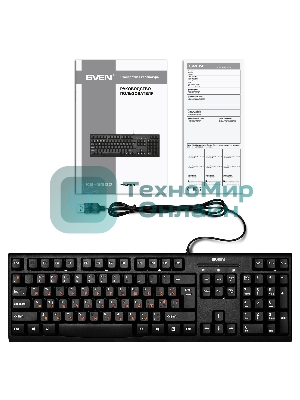 Клавиатура SVEN KB-S300 проводная, USB Type-A, чёрный