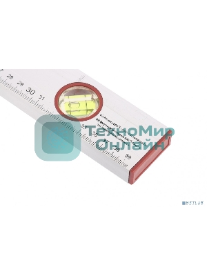 Уровень алюминиевый Sparta 400 мм, 3 глазка, линейка