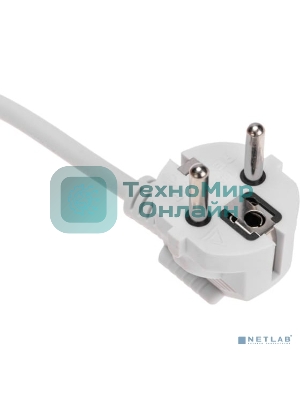 Удлинитель STANDARD 6 гнезд, 5м, 3х1,0мм², с/з, белый REXANT