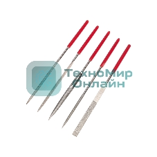 Набор надфилей алмазных Kranz 140х50х3 мм, 5 шт.