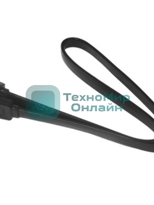 Кабель интерфейсный SATA Cablexpert CC-SATAM-DATA90-BL-50CM, Sata3 7pin/7pin, мет.защелка, угловой разъем, 50 см, черный, пакет