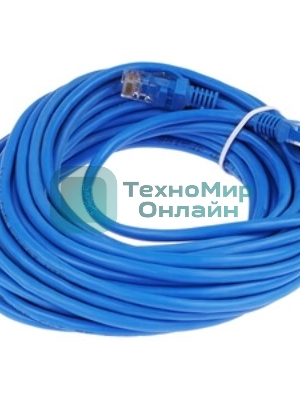 Патч-корд UTP Cablexpert PP12-10M/B cat.5e, 10м, литой, многожильный, синий