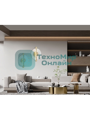 Настенный светодиодный светильник Ambrella light LH31143 BS/CL латунь/прозрачный 13W 3000K 280*70*350