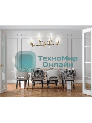 Люстра Ambrella light LH55202/8 BS/CL латунь/прозрачный E14*8 max 40W D800*520