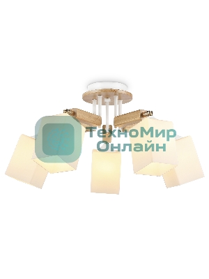 Светильник Ambrella light TR9518/5 WH/GD/FR белый/золото/белый матовый E27*5 max 40W D670*260