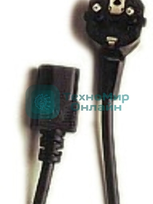 Кабель питания Gembird 3.0м, черный, с заземлением, пакет