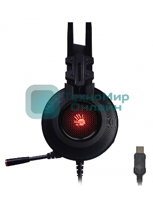 Гарнитура Bloody G525 чёрный, проводная, подсветка