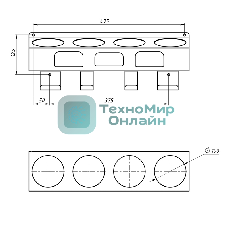Держатель-органайзер Rexant для покрасочных работ, настенный, черный