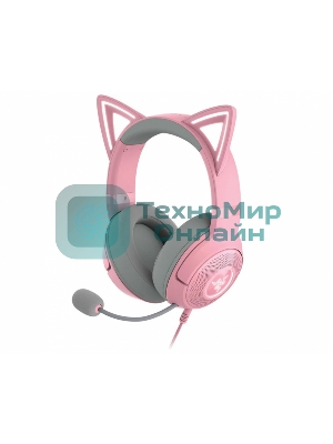 Гарнитура Razer Kraken Kitty V2 Quartz розовый, проводная, USB, подсветка
