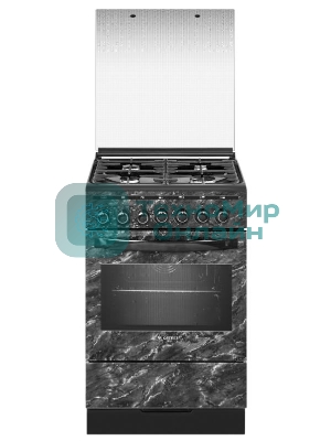 Плита комбинированная Gefest ПГЭ 5302-03 0053 черный, конфорок 4 шт, духовка 55 л, 50 см x 85 см x 58.5 см