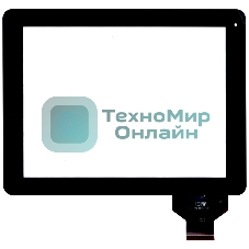 Сенсорное стекло (тачскрин) для DNS AirTab M975w, черное