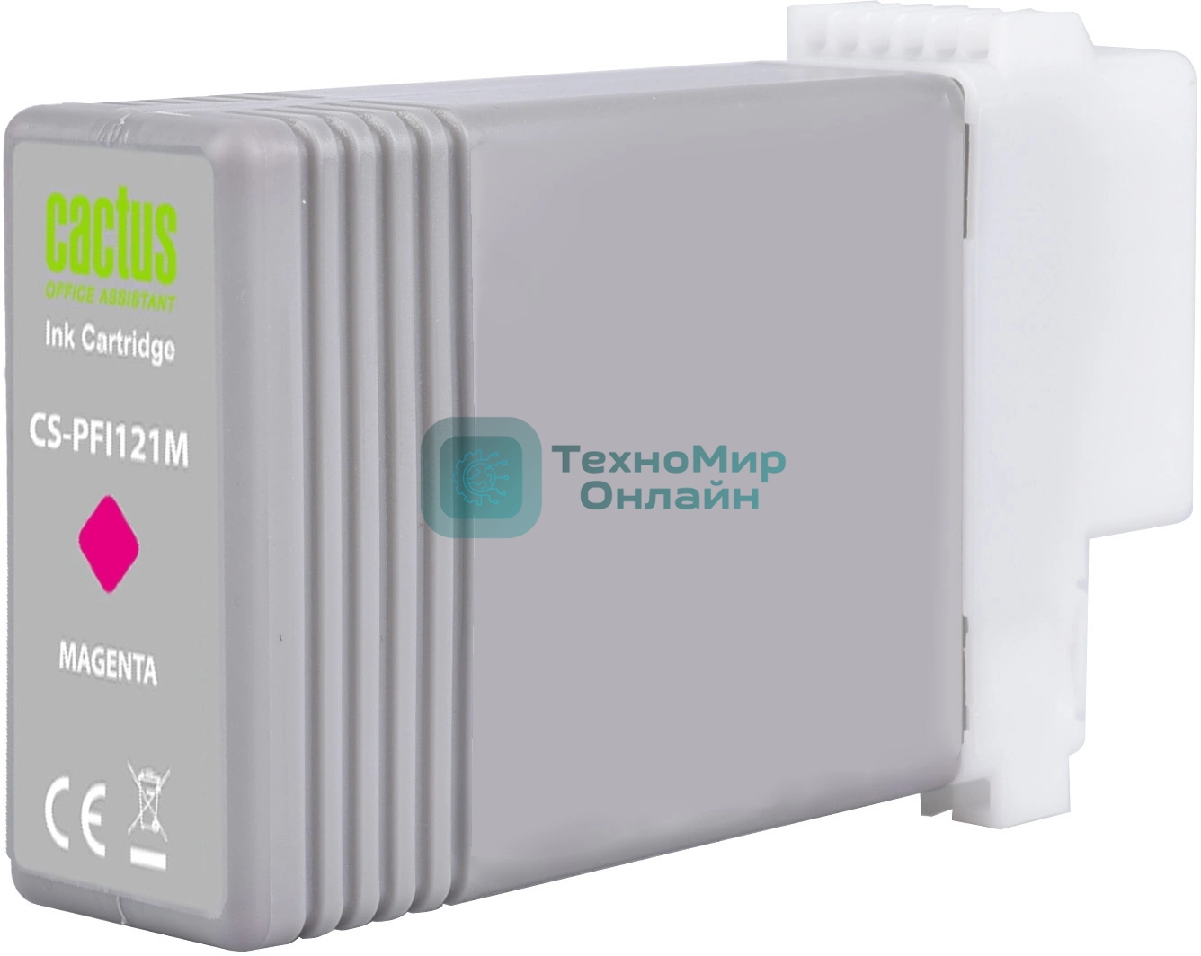 Картридж струйный Cactus CS-PFI121M PFI-121 M пурп.пигм. (130мл) для Canon imagePROGRAF TM-250/255/350/355