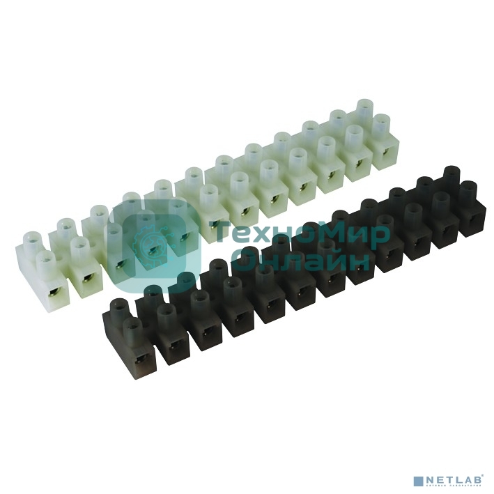Клемник Полипропилен белый, 2р, 85 град., 450V, 32А, 4 мм.кв. (р)