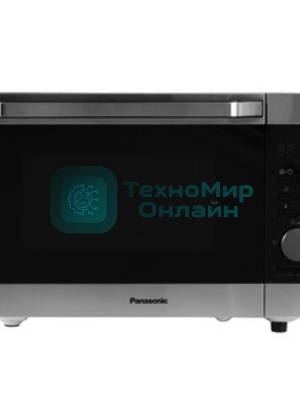 Микроволновая печь Panasonic NN-C69MSZPE нержавеющая сталь/черный, 30 л, 1000 Вт, переключатели - кнопки, поворотный механизм