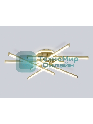 Потолочный светодиодный светильник Ambrella light FL6254 GD золото 97W 3000K-6400K 805*760*170 (ПДУ ИК)