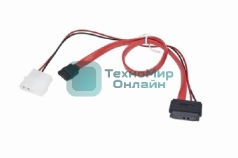 Кабель Gembird/Cablexpert Combo miniSATA, molex+SATA/miniSATA, 6pin+7pin, (длина инт-50 см, пит-30 см)