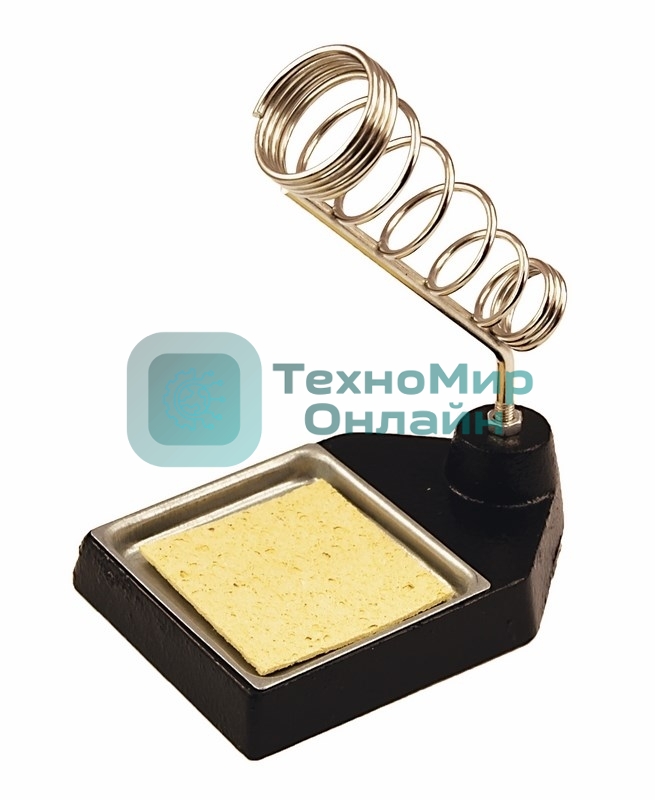 Подставка под паяльник Rexant, чугун, ниша квадратная, губка