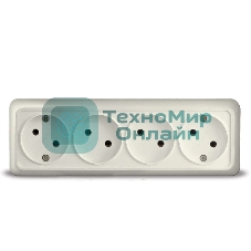 Розетка 4-м ОП Олимп без заземл. беж. UNIVersal 1168