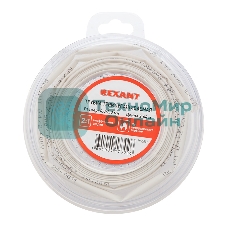 Трубка термоусаживаемая Rexant 4,0/2,0 мм белая, ролик 2,44 м