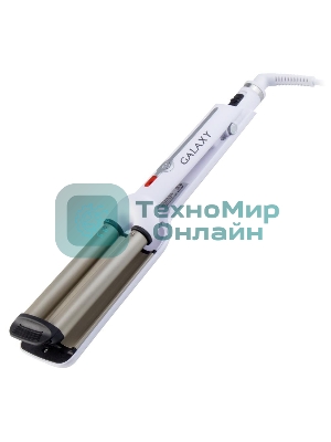 Щипцы для завивки волос Galaxy Line GL4602 белый, 16 мм, 200 °C, 1 режим