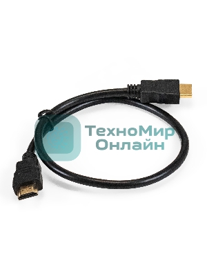 Кабель HDMI ExeGate EX-CC-HDMI-0.5 (19M/19M, 0,5м, v1.4b, позолоченные контакты)