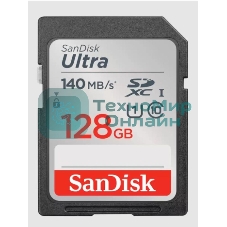 Флеш карта SD 128Gb SanDisk SDXC Class 10 UHS-I Ultra 140Mb/s