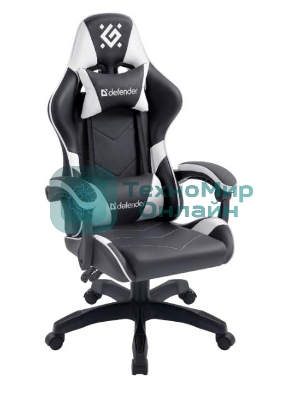 Кресло игровое Defender Companion черный/белый, класс 3, металл, PU