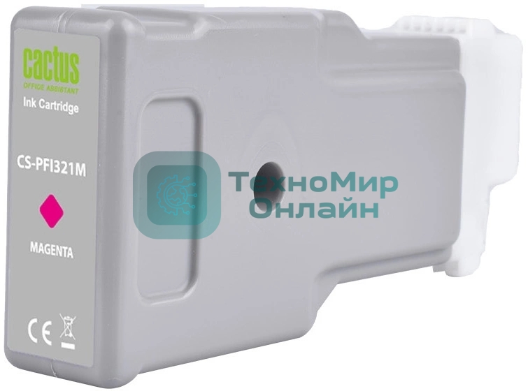 Картридж струйный Cactus CS-PFI321M PFI-321 M пурп.пигм. (300мл) для Canon imagePROGRAF TM-250/255/350/355