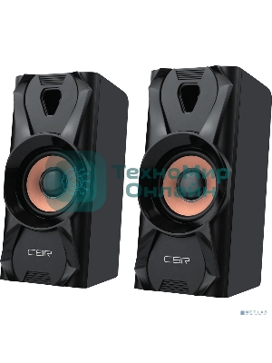 Акустическая система CBR CMS 720, 2.0, питание USB, 2х3 Вт (6 Вт RMS), материал корпуса пластик, 3.5 мм линейный стереовход, черный