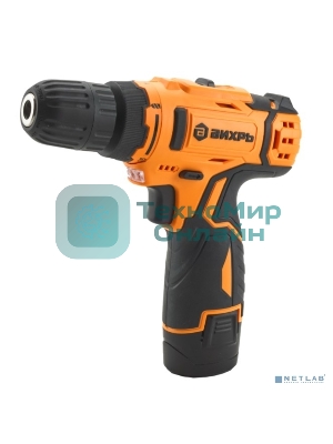 Дрель-шуруповерт Вихрь ДА-12Л-2КА, 12 В, 1,5 Ач, 25 Нм, щеточный