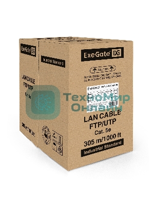 Кабель ExeGate UTP 4 пары кат.5e медь, 24AWG, LSZH, бухта 305м, оранжевый