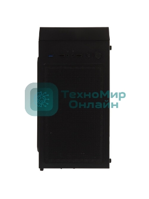 Компьютерный корпус Miditower ExeGate EVO-8243-EVO800 (ATX, БП EVO800RGb с вент. 12 см, 2хUSB+1хUSB 3.0, черный, 3 вент. с RGb подсветкой, боковая панель - закаленное стекло)