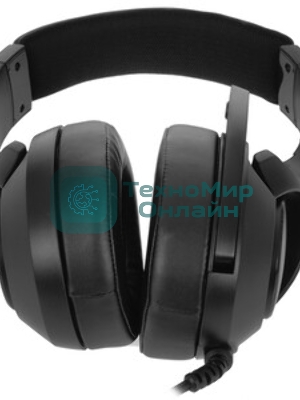 Гарнитура QUMO Olympus чёрный, проводная, USB, подсветка
