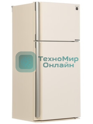 Холодильник Sharp SJ-XE55PMBE бежевый двухкамерный 388/148л морозилка сверху, No Frost