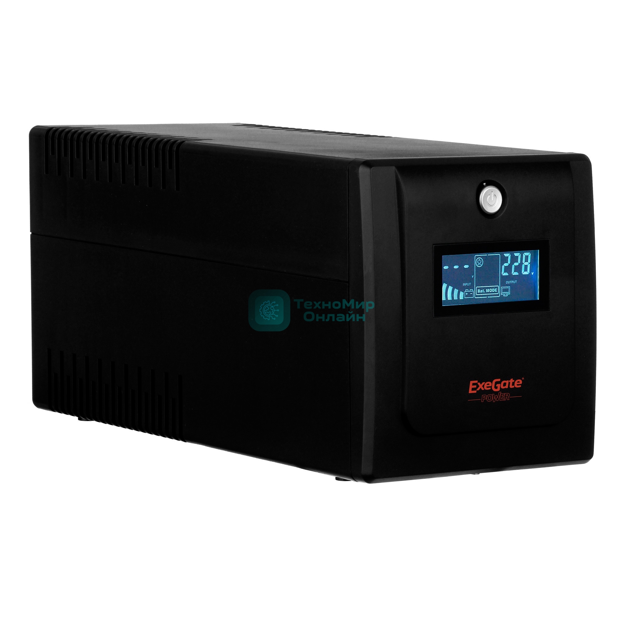 Источник бесперебойного питания ExeGate SpecialPro Smart LLB-1500.LCD.AVR.4SH.USB 1500VA/950W, LCD, AVR, 4*Schuko, USB, черный