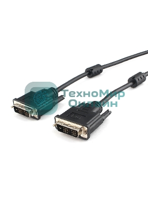 Кабель DVI-D single link Cablexpert CC-DVIL-BK-10, 19M/19M, 3.0м, CCS, черный, экран, феррит.кольца, пакет