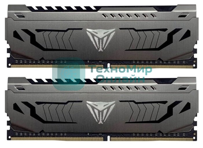 Оперативная память Patriot Viper Steel, DDR4, 64GB (2x32GB), 3200MHz, CL16, DIMM, радиатор, черный