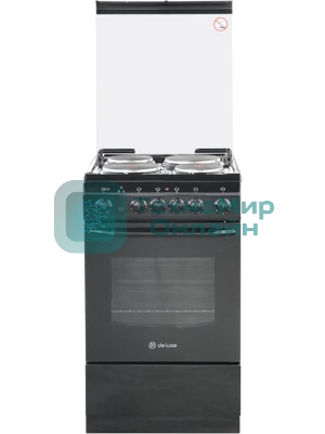 Плита электрическая De Luxe 506004.03Э (кр) белый, конфорок 4 шт, духовка 60 л, 50 см x 85 см x 60 см