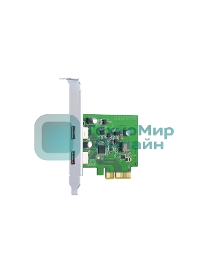 Карта расширения QNAP QXP-10G2U3A USB Dual Port Adapter, 2 x 10Gb/s USB 3.2 Gen 2, PCIe Gen3 x2